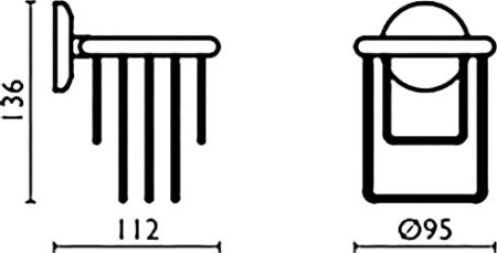 держатель для фена bagno & associati grand hotel gh17051 cr