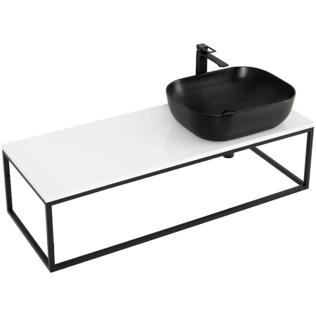 столешница под раковину belbagno 120 ek-120-as-bl-r bianco lucido