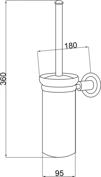 Ёршик для унитаза Boheme Murano 10913-W-CR хром