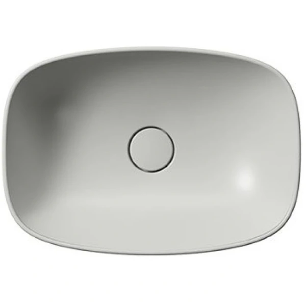 раковина gsi nubes 978417 накладная, 50x35 см, cenere opaco (серый матовый)