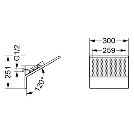 верхний душ vincea futura vshd-2f11ch хром