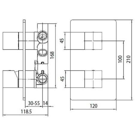 смеситель для душа bossini cube z00062.045 белый матовый