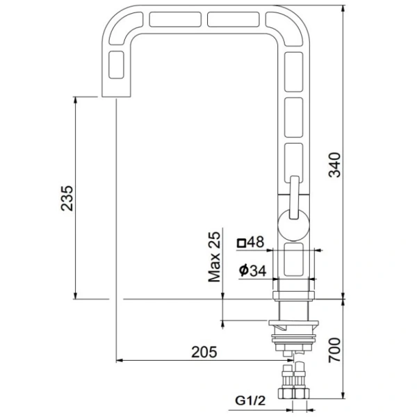 смеситель для кухни webert one-a on921202560