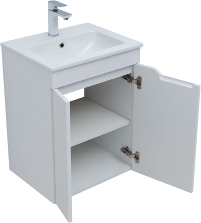 тумба под раковину aquanet практика 00330451 47.8x38.9 см, белый матовый