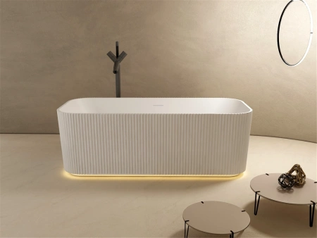 ванна из искусственного камня abber stein 170x75 as9663 без гидромассажа