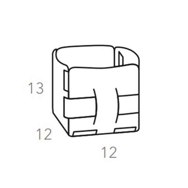 Корзинка ADJ Mini Bottega 1013.06/04 для мелочей, 12x12xH13 см, шоколад/капучино