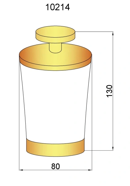 Стакан для ватных дисков Boheme 10214 Бронза