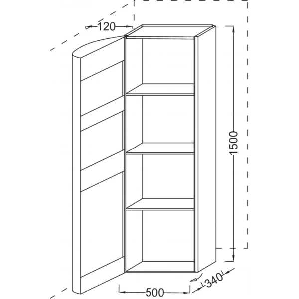 пенал jacob delafon presquile eb1115g-n23 подвесной l, ледяной коричневый глянец