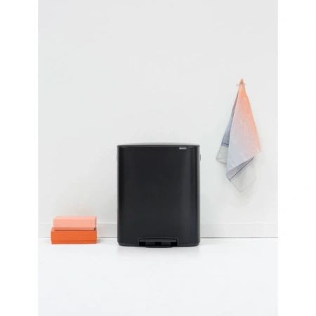 мусорное ведро brabantia bo pedal bin 211362 60 л, черное