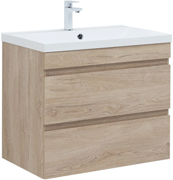 тумба под раковину aquanet нота new 00334198 74x47.2 см, дуб светлый