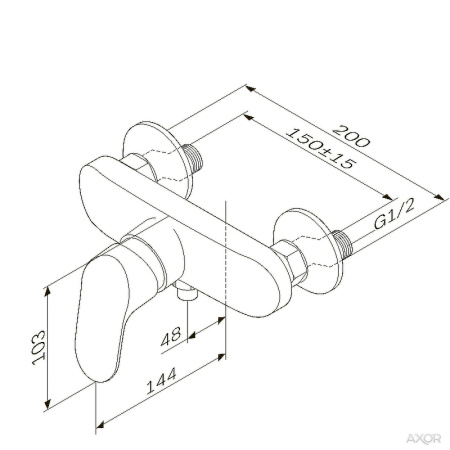 смеситель для душа am.pm like f8020016
