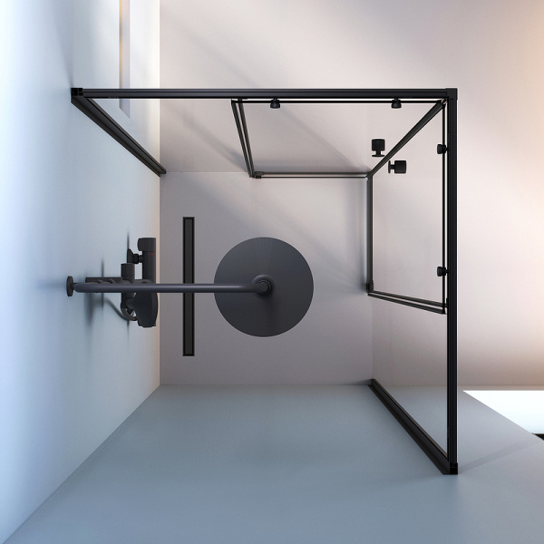 душевой уголок am.pm x-joy 90×90 w94g-403-9090-bт профиль черный матовый, стекло прозрачное