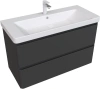 тумба под раковину aquanet эмбер 00330470 101.5x44.9 см, черный матовый