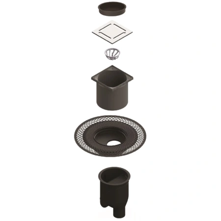 душевой трап berges platz norma 150x150 091059 с решеткой хром