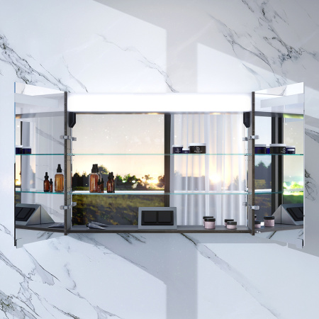 зеркальный шкаф am.pm sensation 100 табачный дуб