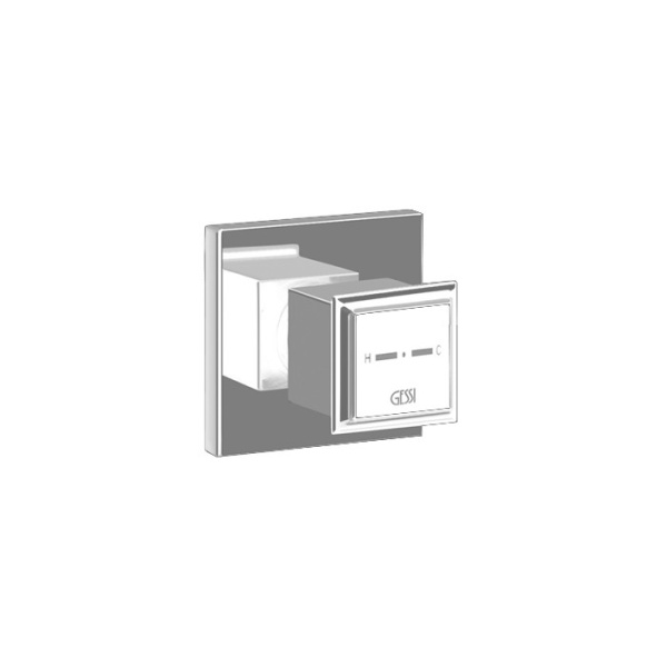 Вентиль запорный Gessi Eleganza 46265#149 внешняя часть, цвет Finox Brushed Nickel