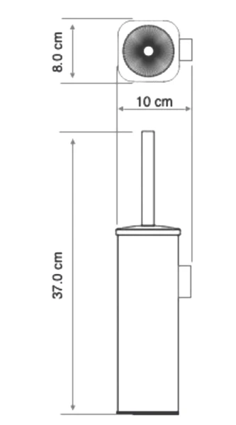 Ёршик для унитаза Wasserkraft Tauber 1167N nickel