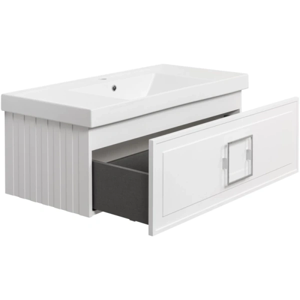 тумба белый матовый 97,6 см la fenice cubo fnc-01-cub-b-100