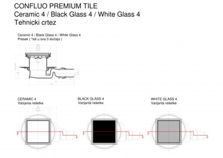 трап для душа pestan confluo standard 15x15 vertical white glass 13000098