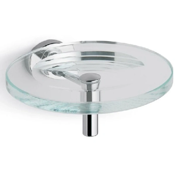 Мыльница подвесная Bertocci Cinquecento 110 0501 0000, цвет: прозрачное стекло/хром