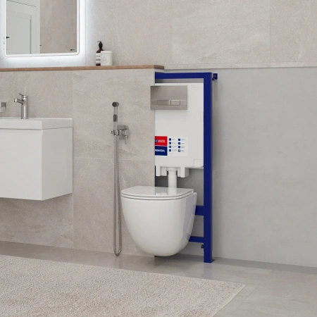 комплект lemark glazer 100801427, безободковый, с микролифтом, кнопка смыва хром глянец