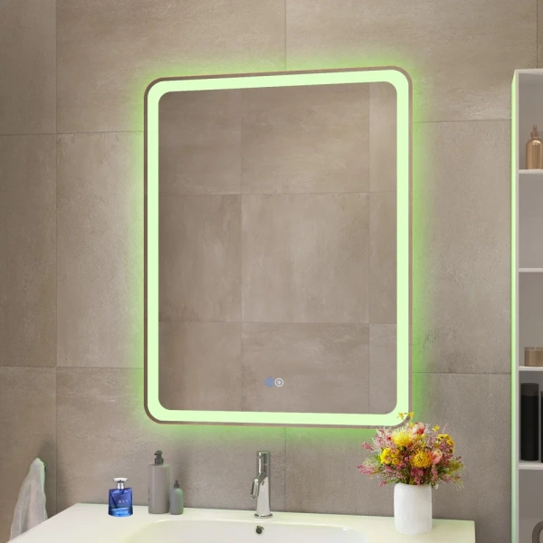 зеркало cezares multicolore 60 czr-spc-mc-600-800-rgb-tch с подсветкой с сенсорным выключателем и функцией памяти