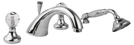 Смеситель на борт ванны с выдвижным душем CEZARES ATLANTIS-BVD-02-Sw/M, цвет бронза