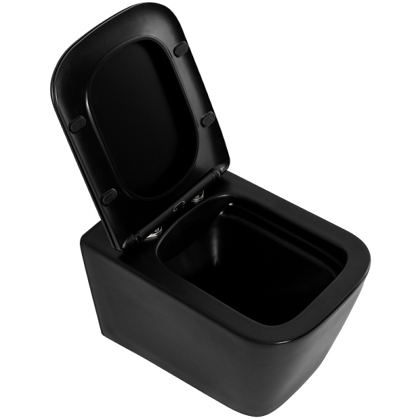 унитаз belbagno ardente-c bb3202chr-mb/bb3202sc-mb подвесной черный матовый с сиденьем микролифт