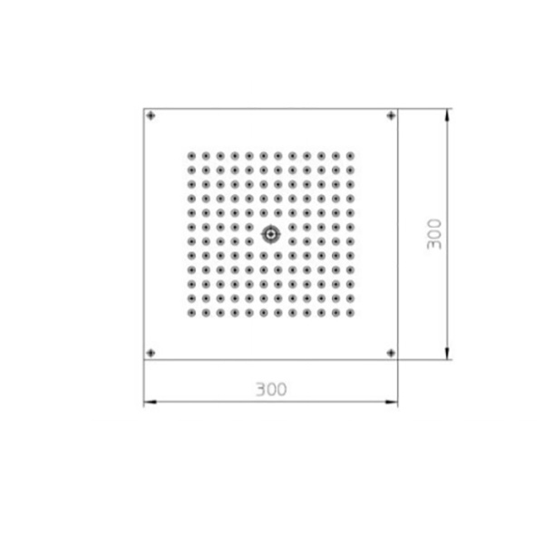 верхний душ bossini cube h77603.030 хром