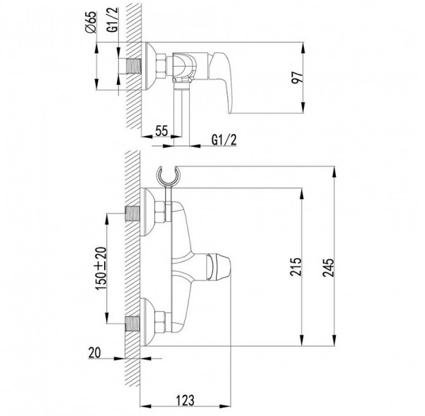 гигиенический душ со смесителем lemark pramen lm3318g золото