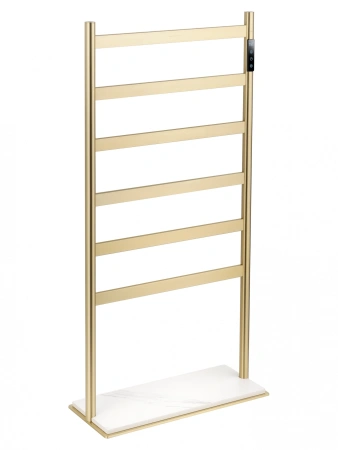 Полотенцесушитель электрический напольный WONZON & WOGHAND ESSEN, брашированное золото (WW-A406-BG)