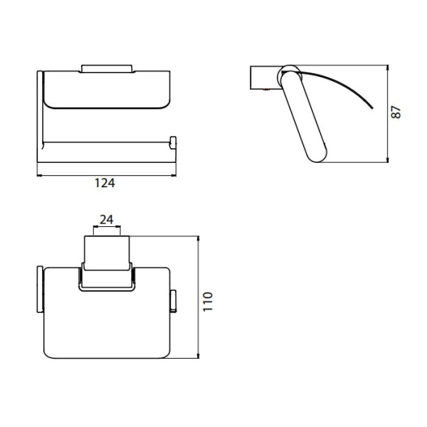 Держатель туалетной бумаги Emco System2 3500 001 06 с крышкой Хром