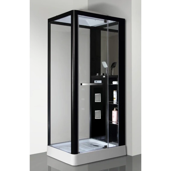 душевая кабина grossman gr-223 110x90 профиль черный стекло прозрачное