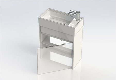 тумба с раковиной aquanet лидс 00213042 50 эвкалипт мистери