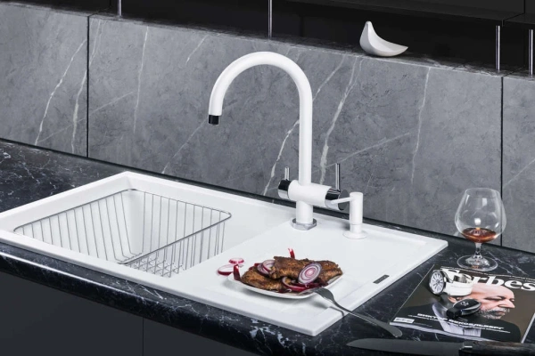 мойка кухонная omoikiri sumi 86 4993649 белая