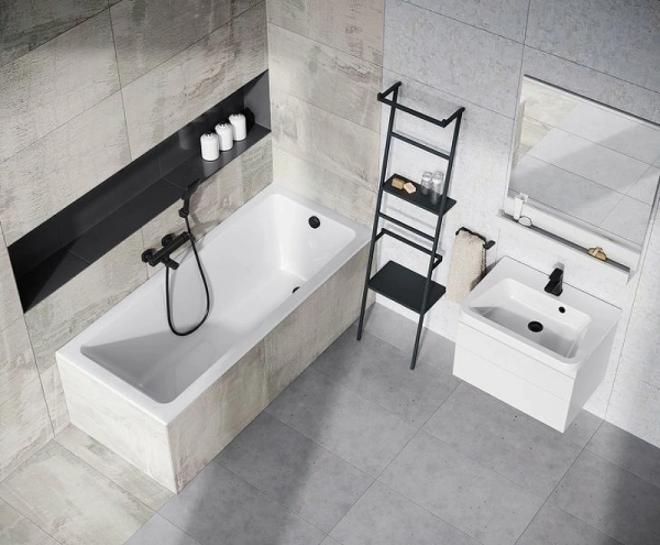акриловая ванна ravak 10° slim 170x75 ca71300000 без гидромассажа