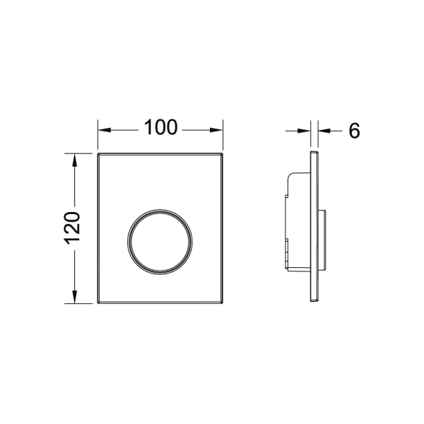 кнопка для инсталляции tece loop urinal 9242600 цвет белый