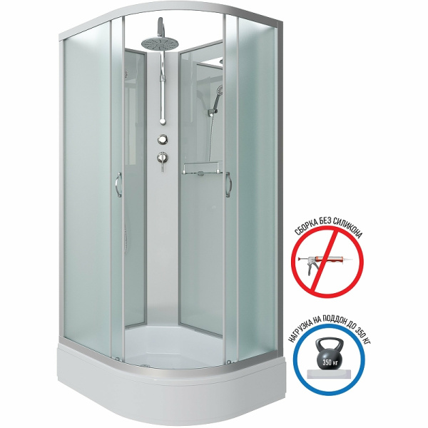 душевая кабина niagara classic 100х80 l ng-33084-14lbkt без гидромассажа