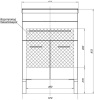 тумба под раковину aquanet верона 00304534 1 ящик, 2 дверцы, 57x47.4 см, капучино