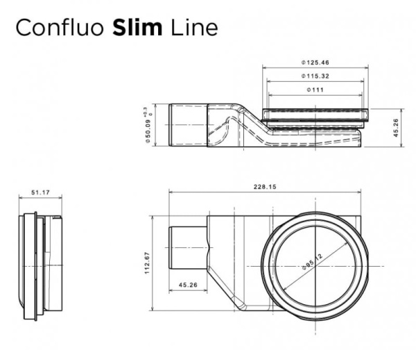 душевой канал 550 мм pestan confluo slim line plus 13100026