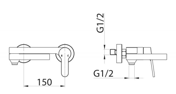 смеситель для ванны belbagno delta del-vasm-in сатин