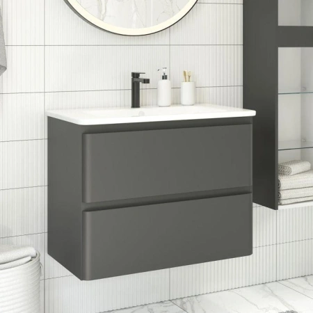 Тумба под раковину Aquanet Эмбер 00330470 101.5x44.9 см, черный матовый