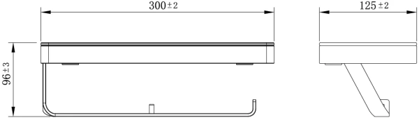 Держатель туалетной бумаги Lemark Glass line 9722042 черный Держатель туалетной бумаги Lemark Glass line 9722042 черный