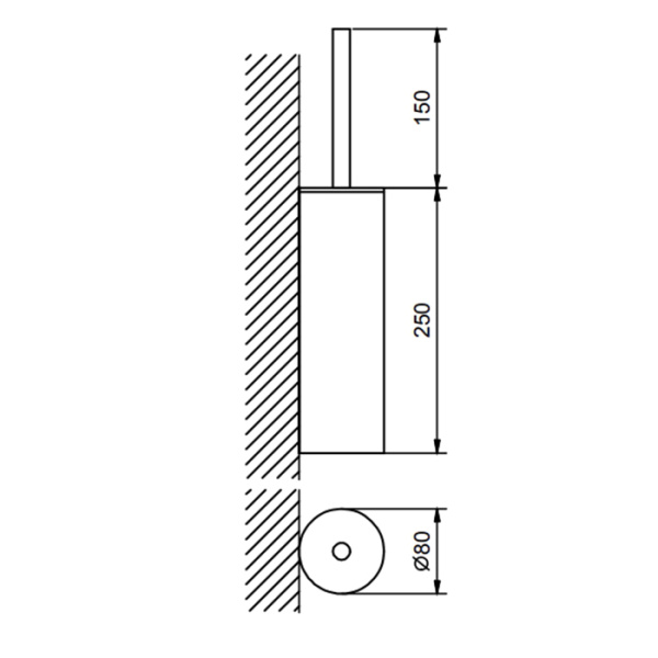 Ёршик для унитаза Fantini Young 96 02 7647 хром