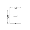 кнопка для инсталяции tece planus urinal 6 v-batterie 9242356 цвет белый