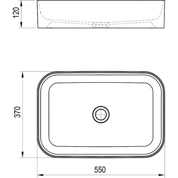 раковина-чаша ravak ceramic slim r 55 xjx0d155001 черная матовая
