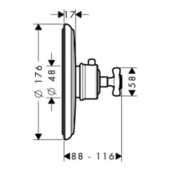 смеситель для душа axor montreux 16810990