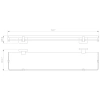 полка стеклянная wonzon & woghand flat ww-9727 60,7 см, хром