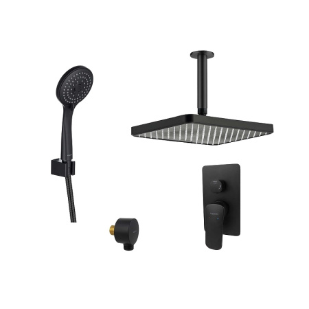 Душевая система Aquatek Вега AQ1073MB цвет Черный матовый