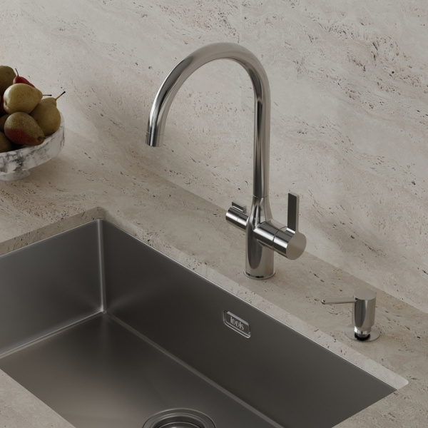дозатор iddis kitchen line латунь, хром (sdisb00i59)